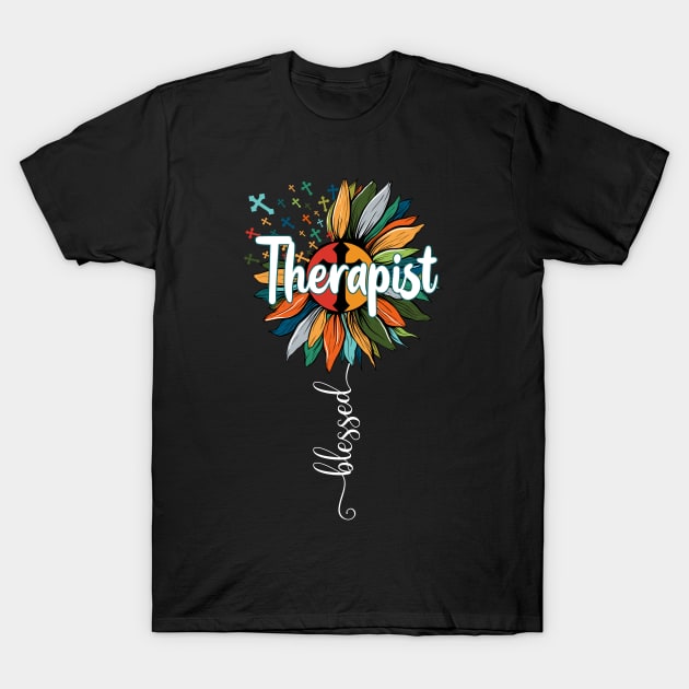 Blessed Therapist T-Shirt by Brande